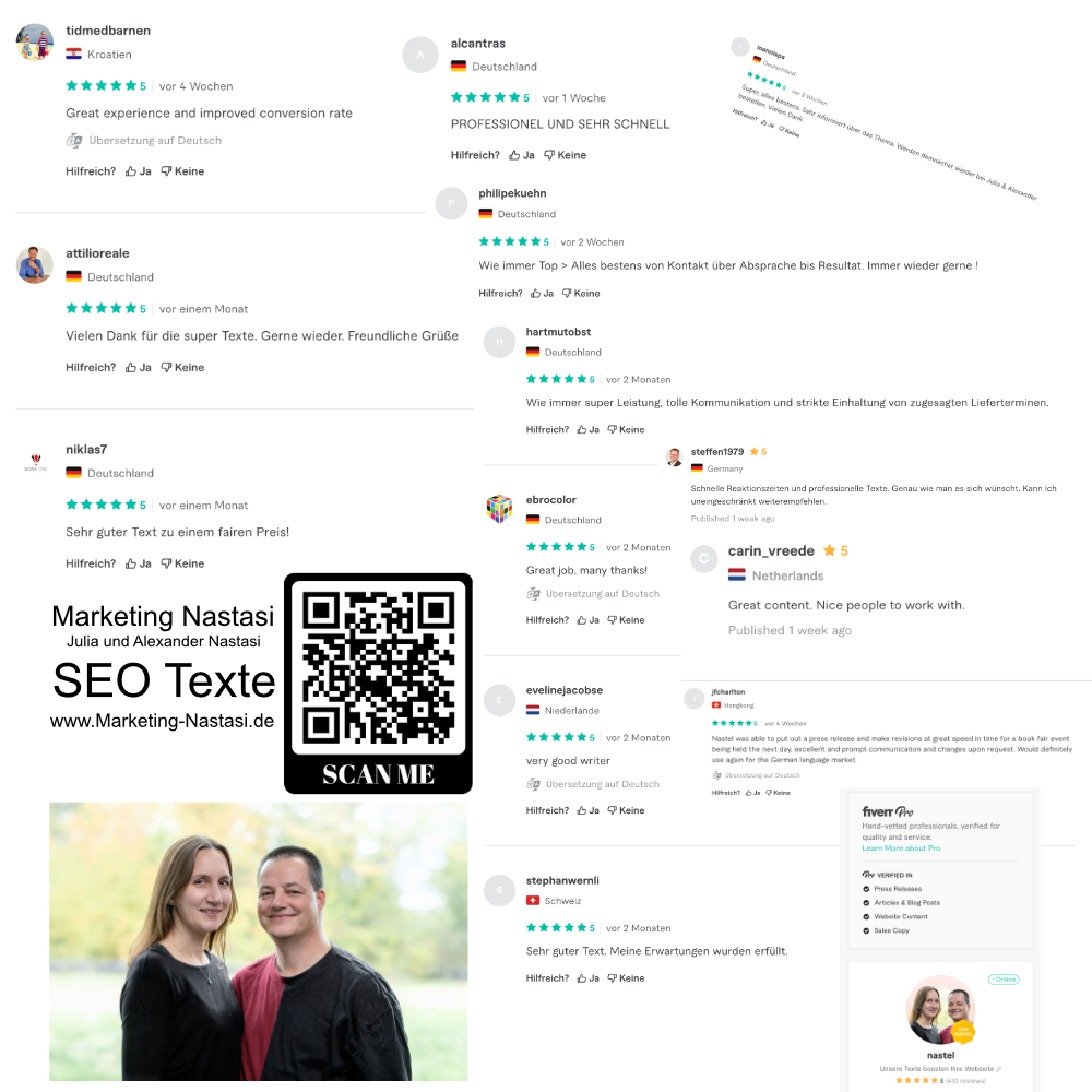SEO Texte von Julia und Alexander Nastasi