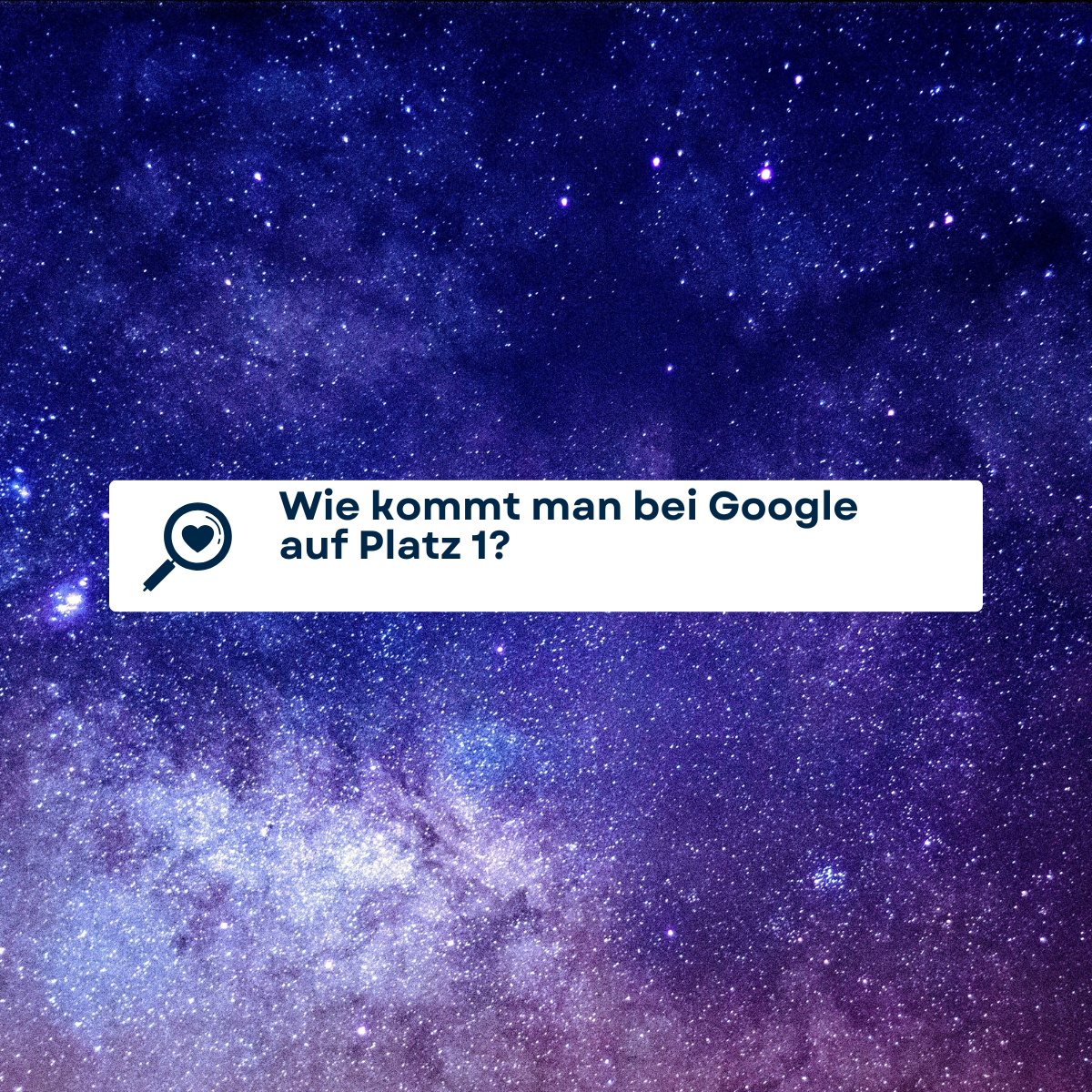 Bei Google auf den 1. Platz